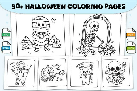 A Brand Designer’s Take on Bold Halloween Coloring Graphics