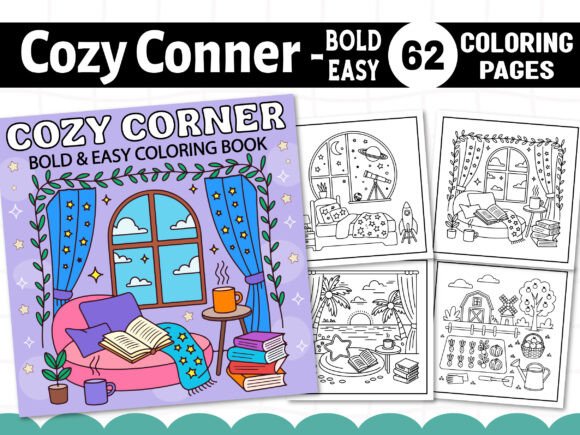 A Cozy Conner Coloring Design for Embroidery Projects