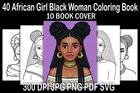 A Design Asset Review: African Girl & Black Woman Coloring Graphics