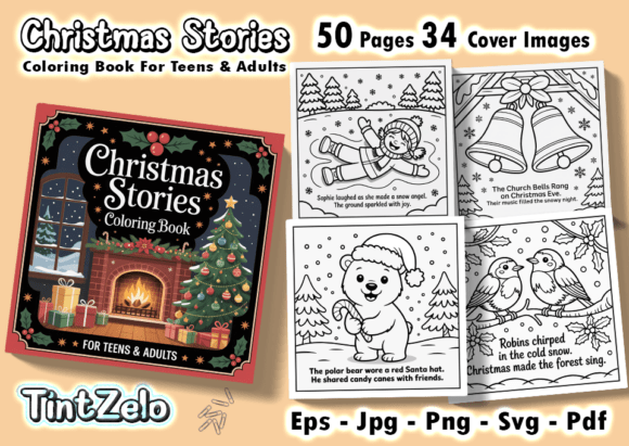A Designer's Review of the Christmas Stories Coloring Pages KDP Asset