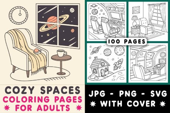 A Graphic Designer's Take on Cozy Spaces Coloring Adults for Content Publishing