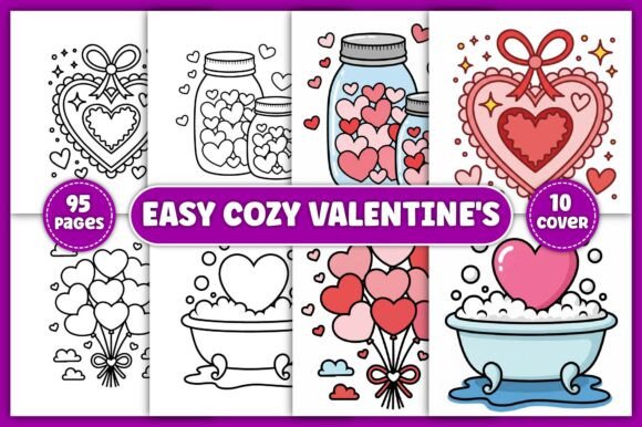 A Graphic Designer’s Review of 95 Easy Cozy Valentine’s Coloring Pages for Client Use
