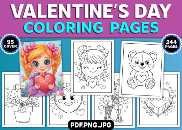 A Valentine's Day Coloring Book Asset for Creative Businesses