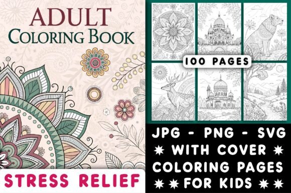 Craft-Ready Graphics: Stress Relief Coloring Pages for Your Business