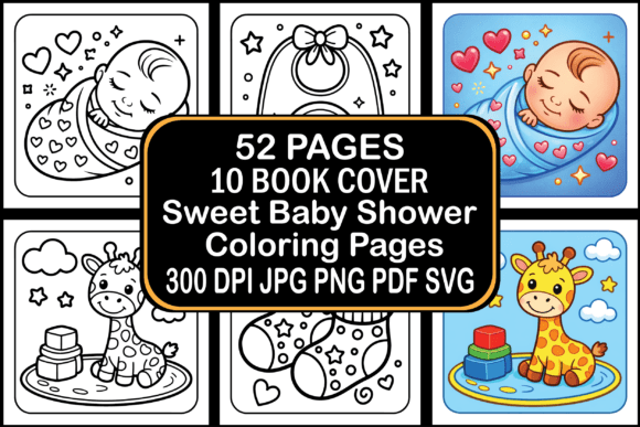 Crafting with Sweet Baby Shower Coloring Pages Graphics