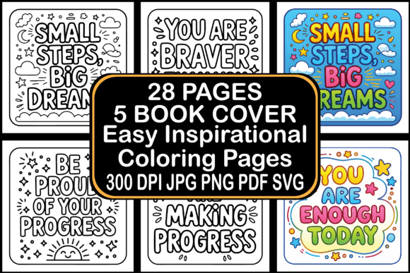 Evaluating Graphic Assets for Real-World Branding: Easy Inspirational Coloring Pages