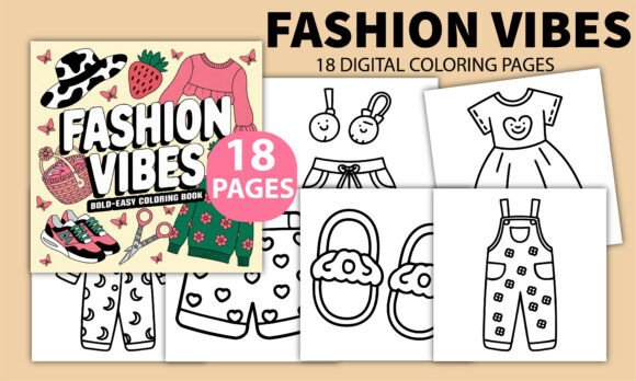 Fashion Vibes Coloring Pages: Bold Graphics for Creative Brands