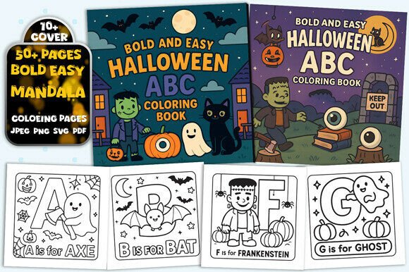 Halloween ABC Graphics for Playful Brand Packaging