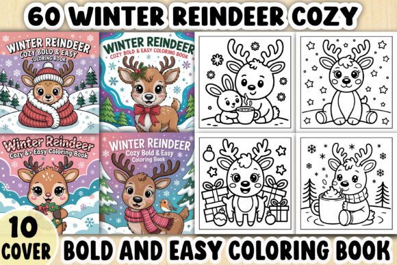 Reindeer Graphics for Crafters & Coloring Pages