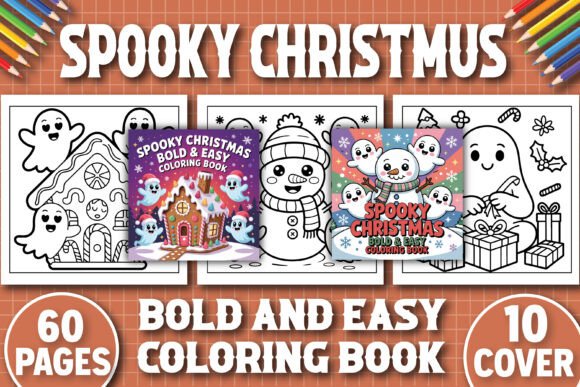 Spooky Christmas Coloring Graphics for Kids