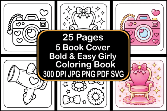 The Bold Girly Coloring Book: A Graphics Asset for Modern Branding